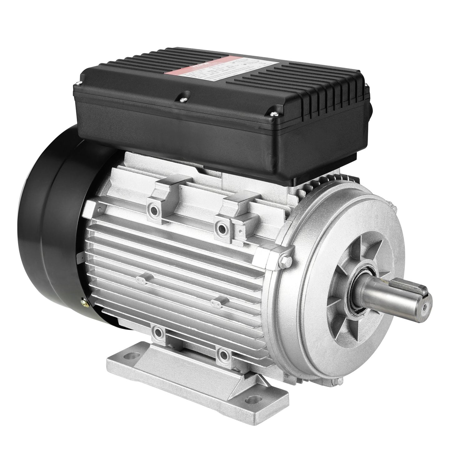 1,5-kW-Elektromotor, 1400 U/min, Wechselstrom 220–240 V, 9,85 A, 90 l, Baugröße B3, Einphasen-Luftkompressormotor, 24-mm-Keilwelle, Rechts-/Linkslauf für Landmaschinen und allgemeine Geräte