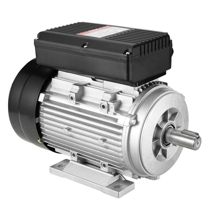 1,5-kW-Elektromotor, 1400 U/min, Wechselstrom 220–240 V, 9,85 A, 90 l, Baugröße B3, Einphasen-Luftkompressormotor, 24-mm-Keilwelle, Rechts-/Linkslauf für Landmaschinen und allgemeine Geräte