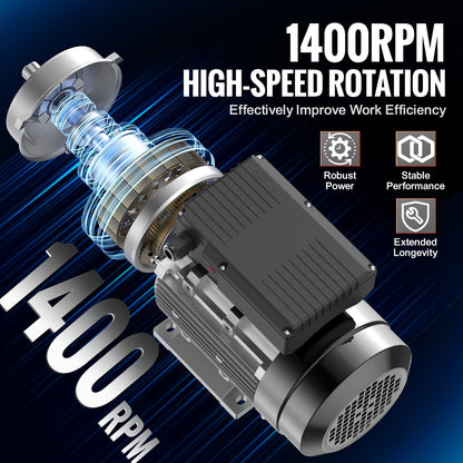 1,1-kW-Elektromotor, 1400 U/min, Wechselstrom 220–240 V, 7,5 A, 90S, Baugröße B34, Einphasen-Luftkompressormotor, 24-mm-Keilwelle, Rechts-/Linkslauf für Landmaschinen und allgemeine Geräte