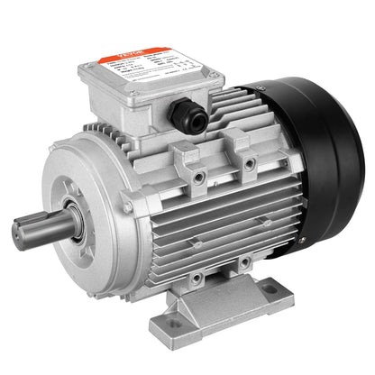 1,5-kW-Elektromotor, 3000 U/min, Wechselstrom 230 V/400 V, 9,5 A/3,5 A, 90 l, Baugröße B3, Drehstrom-Luftkompressormotor, 24-mm-Keilwelle, Rechts-/Linkslauf für Landmaschinen und allgemeine Geräte