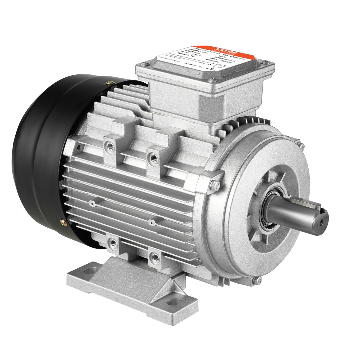 1,5-kW-Elektromotor, 3000 U/min, Wechselstrom 230 V/400 V, 9,5 A/3,5 A, 90 l, Baugröße B3, Drehstrom-Luftkompressormotor, 24-mm-Keilwelle, Rechts-/Linkslauf für Landmaschinen und allgemeine Geräte