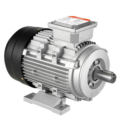1,5-kW-Elektromotor, 3000 U/min, Wechselstrom 230 V/400 V, 9,5 A/3,5 A, 90 l, Baugröße B3, Drehstrom-Luftkompressormotor, 24-mm-Keilwelle, Rechts-/Linkslauf für Landmaschinen und allgemeine Geräte