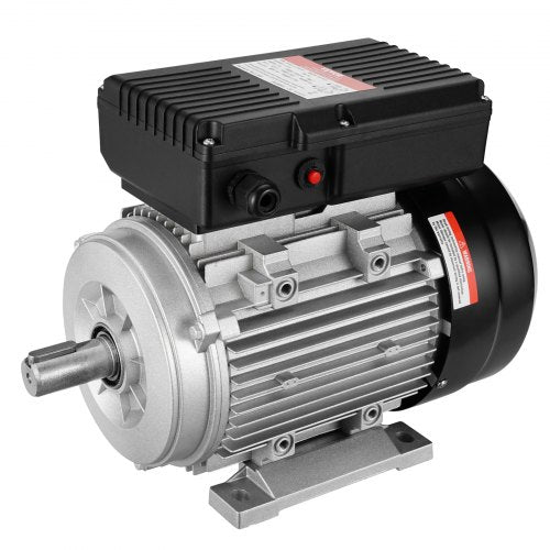 1,1-kW-Elektromotor, 2800 U/min, Wechselstrom 220–240 V, 7,1 A, 90S, Baugröße B3, Einphasen-Luftkompressormotor, 24-mm-Keilwelle, Rechts-/Linkslauf für Landmaschinen und allgemeine Geräte