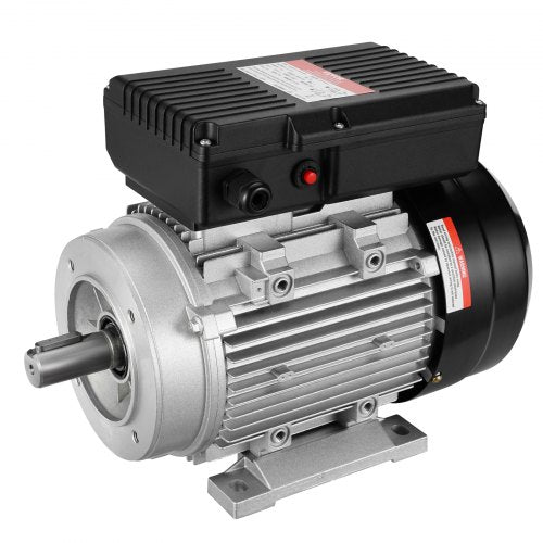 1.1KW Electric Motor 2800 rpm, AC 220~240V 7.1A, 90S, B34 Frame, Air Compressor Motor Single Phase, 24mm Keyed Shaft, CW/CCW Rotation for Agricultural Machinery and General Equipment
