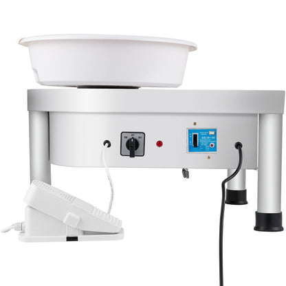 Pottery Wheel 25CM Pottery Forming Machine 280W Electric Pottery Wheel with Foot Pedal and Detachable Basin Shaping Tool Set for Ceramics Clay Craft DIY Clay