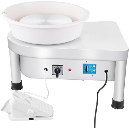 Pottery Wheel 25CM Pottery Forming Machine 280W Electric Pottery Wheel with Foot Pedal and Detachable Basin Shaping Tool Set for Ceramics Clay Craft DIY Clay
