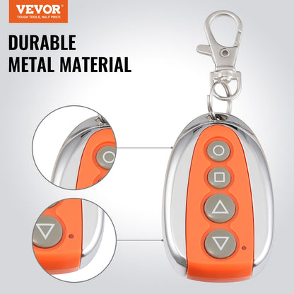 Fernbedienung für Schiebetoröffner, 40 Meter Reichweite, 4-Tasten-Fernbedienung für automatische Toröffner, Fernbedienungen für Garagentoröffner, Multi-Code-Sicherheitsset für elektrische Rolltorschließer, Smart-Key-System