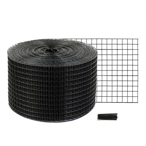 20 x 3048 cm Solar Panel Bird Guard, Critter Guard Roll Kit with Rust-proof PVC Coating, Solar Panel Guard with 50pcs Tire Wires, 12.7 mm Wire Roll Mesh