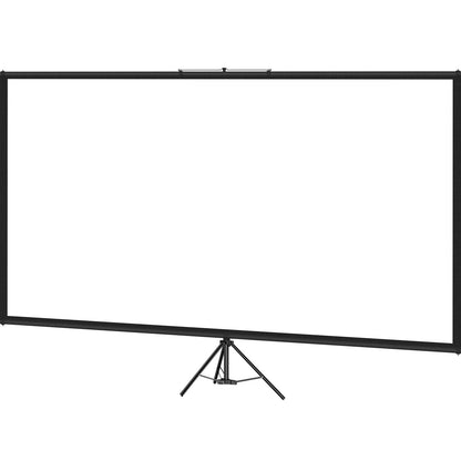 Tripod Projector Screen with Stand 90 inch 16:9 4K HD Projection Screen Stand Wrinkle-Free Height Adjustable Portable Screen for Projector Indoor & Outdoor for Movie, Home Cinema, Gaming, Office