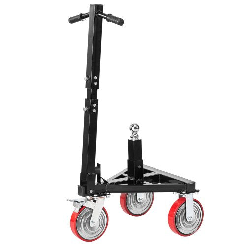 Trailer Dolly, 3500lbs Tongue Weight Capacity, 18 inch and 22 inch Height Adjustable Trailer Dolly, with 2 inch Hitch Ball, Adjustable Handle Length, 8-inch Swivel Wheels, for Moving RV Trailer