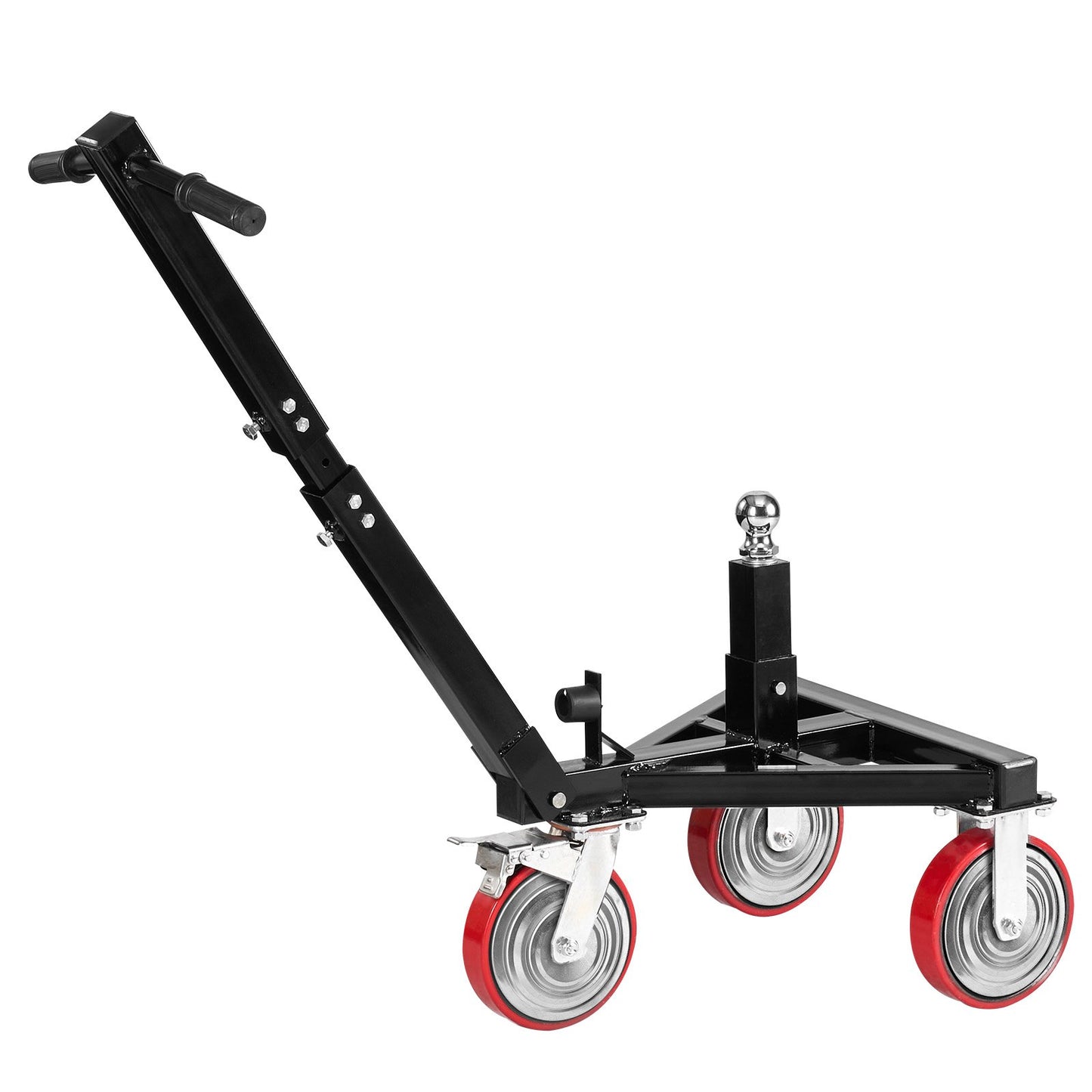 Trailer Dolly, 3500lbs Tongue Weight Capacity, 18 inch and 22 inch Height Adjustable Trailer Dolly, with 2 inch Hitch Ball, Adjustable Handle Length, 8-inch Swivel Wheels, for Moving RV Trailer