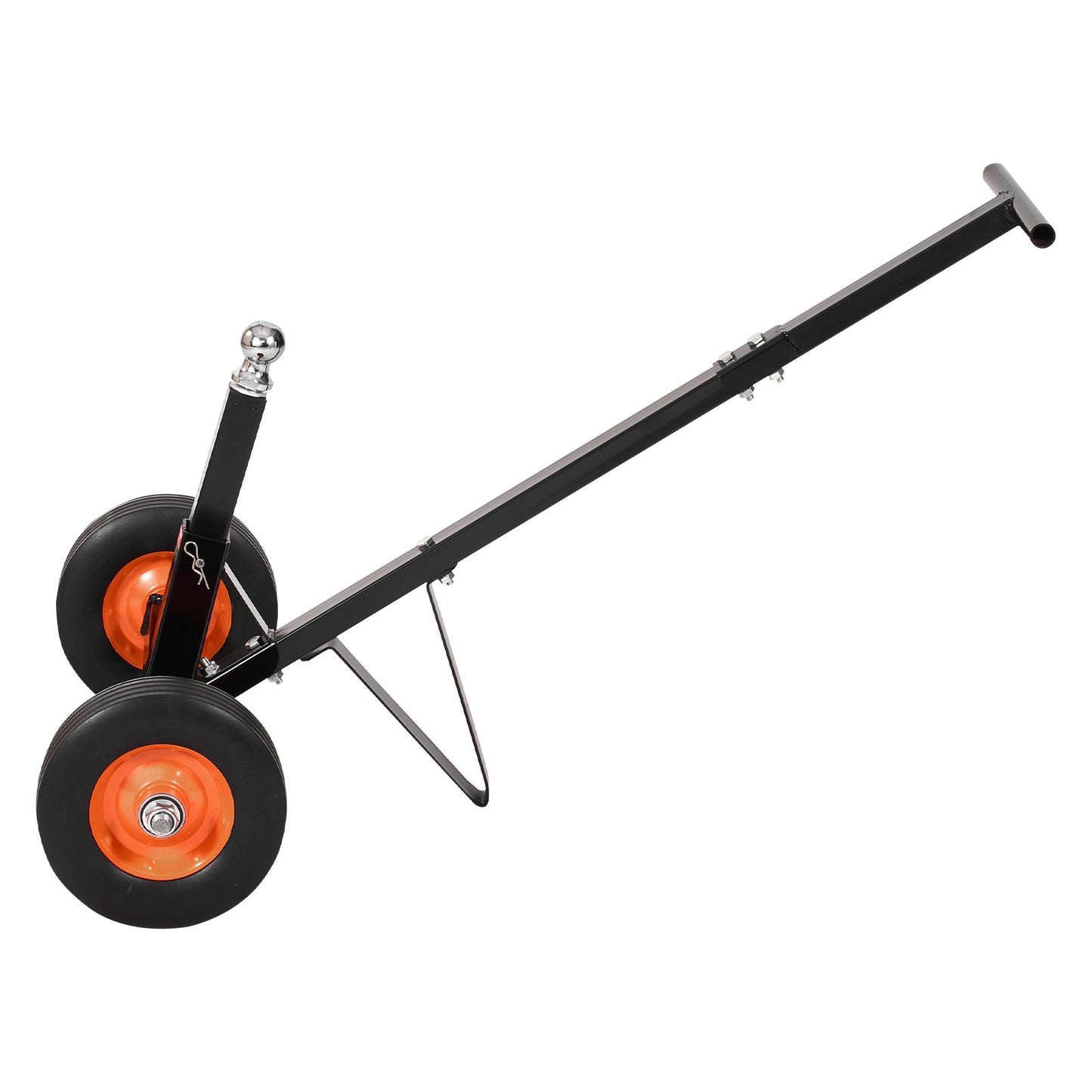 Trailer Dolly, 600lbs Tongue Weight Capacity, Carbon Steel Trailer Mover with 1-7/8 in Hitch Ball and 10 in Solid Tires, Portable Tow Dolly for Moving Car RV Boat Trailer