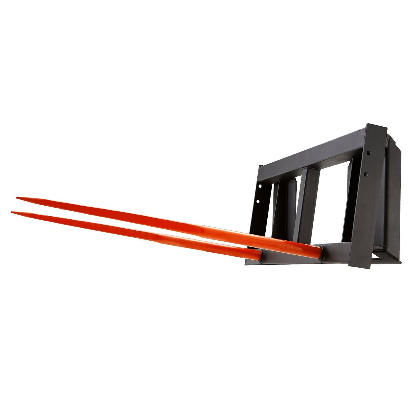 49" Hay Spear, Bale Spears 3000lbs Loading Capacity, Skid Steer Loader Tractor Attachment 2pcs Spears, Quick Attach Spike Forks