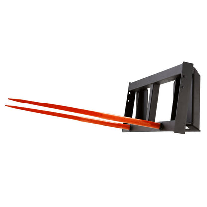 49" Hay Spear, Bale Spears 3000lbs Loading Capacity, Skid Steer Loader Tractor Attachment 2pcs Spears, Quick Attach Spike Forks