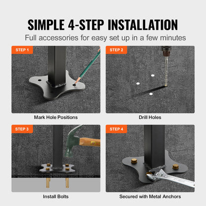 Außentreppengeländer, geeignet für 1-4 Stufen, Übergangsstil, schmiedeeisernes Handlaufgeländer, verstellbares Außentreppengeländer, Handläufe für Betontreppen mit Montageset, mattschwarzes Außengeländer