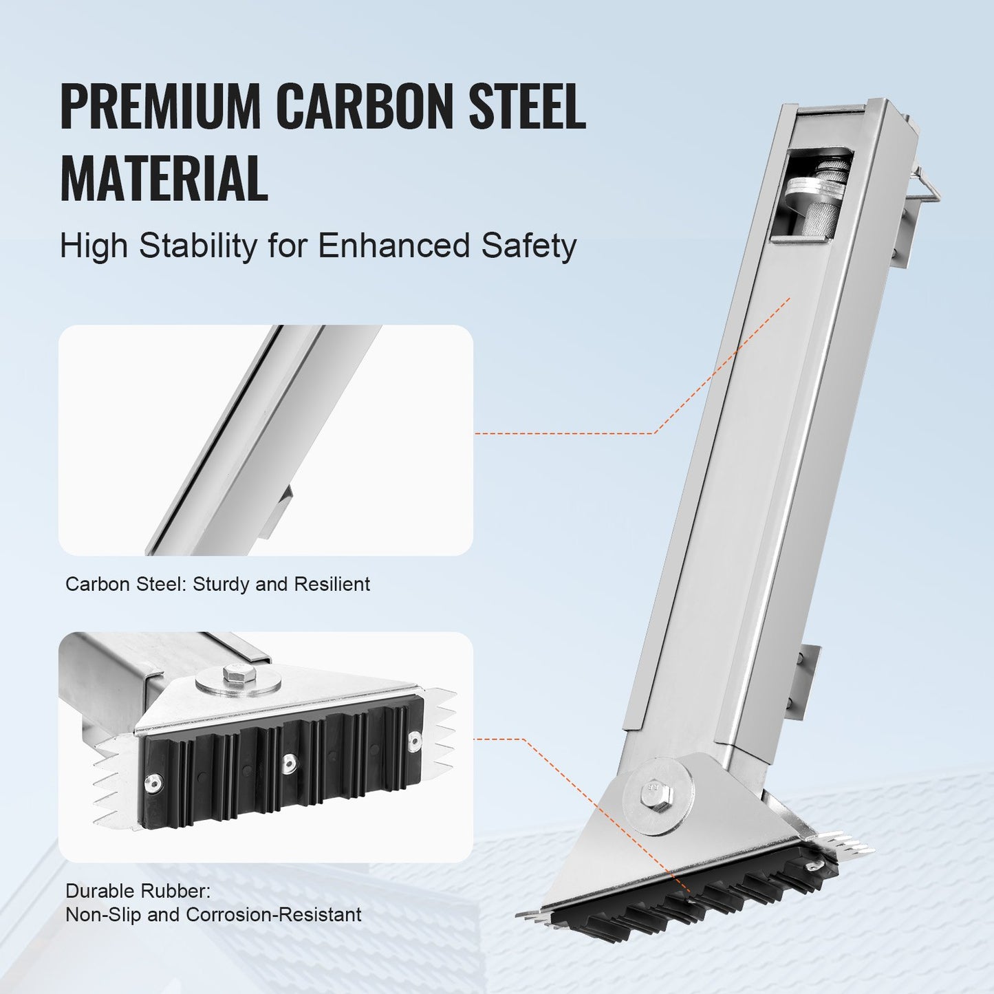 Ladder Levler, 11.4 inch Expansion Length Steel Ladder Leveling Tool, Quick Release Pitch Hopper, Stair Ladder Stabilizer Easy to Use,Extension Ladder Accessories for Uneven Ground