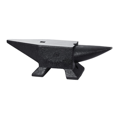 Cast Iron Anvil, 22 Lbs/10kg Single Horn Anvil, with Large Countertop and Stable Base, High Hardness Rugged Round Horn Anvil Blacksmith, for Shaping, Bending