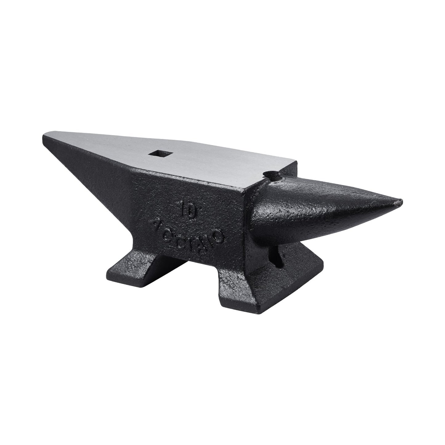 Cast Iron Anvil, 22 Lbs/10kg Single Horn Anvil, with Large Countertop and Stable Base, High Hardness Rugged Round Horn Anvil Blacksmith, for Shaping, Bending