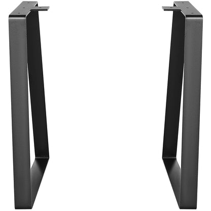 406.4MM Trapezoid Steel Table Legs, Replacement Furniture Legs Set of 2 for DIY Coffee Tables, Modern Desks, Bench, Night Stands, Sofa, Max Load 181.4KG Heavy Duty, Quick Instalation Legs Black