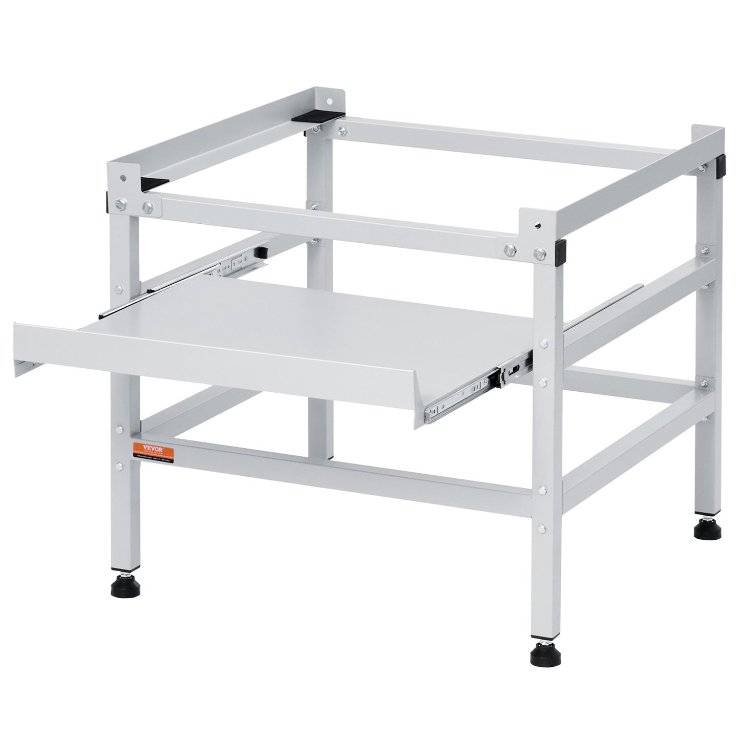 Washing Machine Stand, 25.2x25-Inch Washer Laundry Pedestal, 300LBS Load Capacity Washer And Dryer Pedestal Base with Tray, 4 Adjustable Feet for Lifting Washing Machines, Carbon Steel