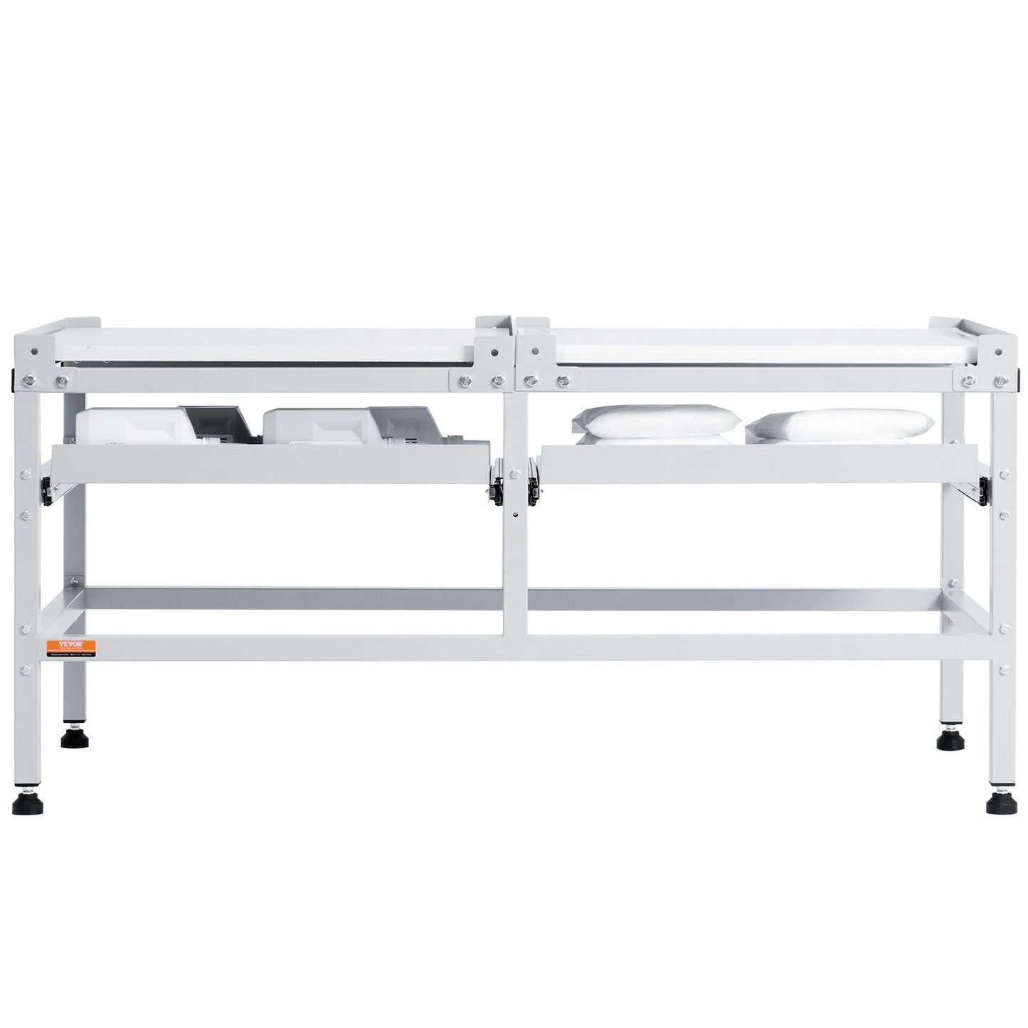 Washing Machine Stand, 48.5x25-Inch Washer Laundry Pedestal, 590LBS Load Capacity Washer And Dryer Pedestal Base with Double Trays, 4 Adjustable Feet for Lifting Washing Machines, Carbon Steel