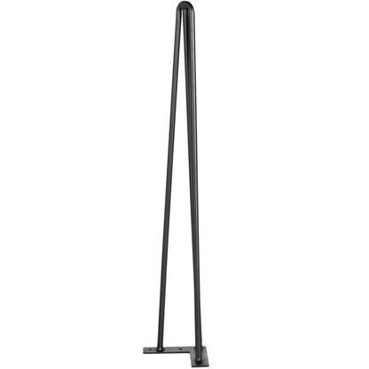 Hairpin Table Legs 26 inch Black Set of 4 Desk Legs Each 220lbs Capacity Hairpin Desk Legs 3 Rods for Bench Desk Dining End Table Chairs Carbon Steel DIY Table Legs Heavy Duty Furniture Legs