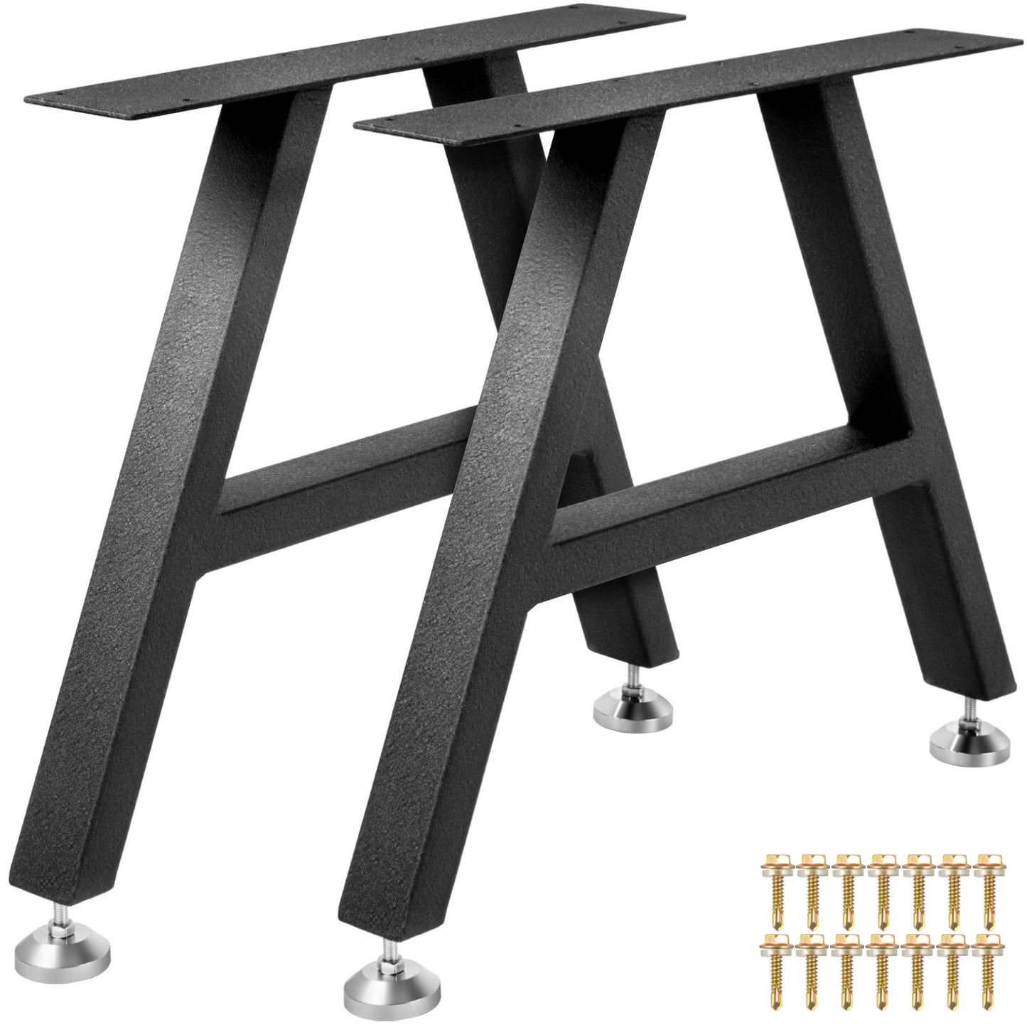 Metal Table Legs Dining Table Legs 16"x17.7" A-Shaped Desk Legs Set of 2