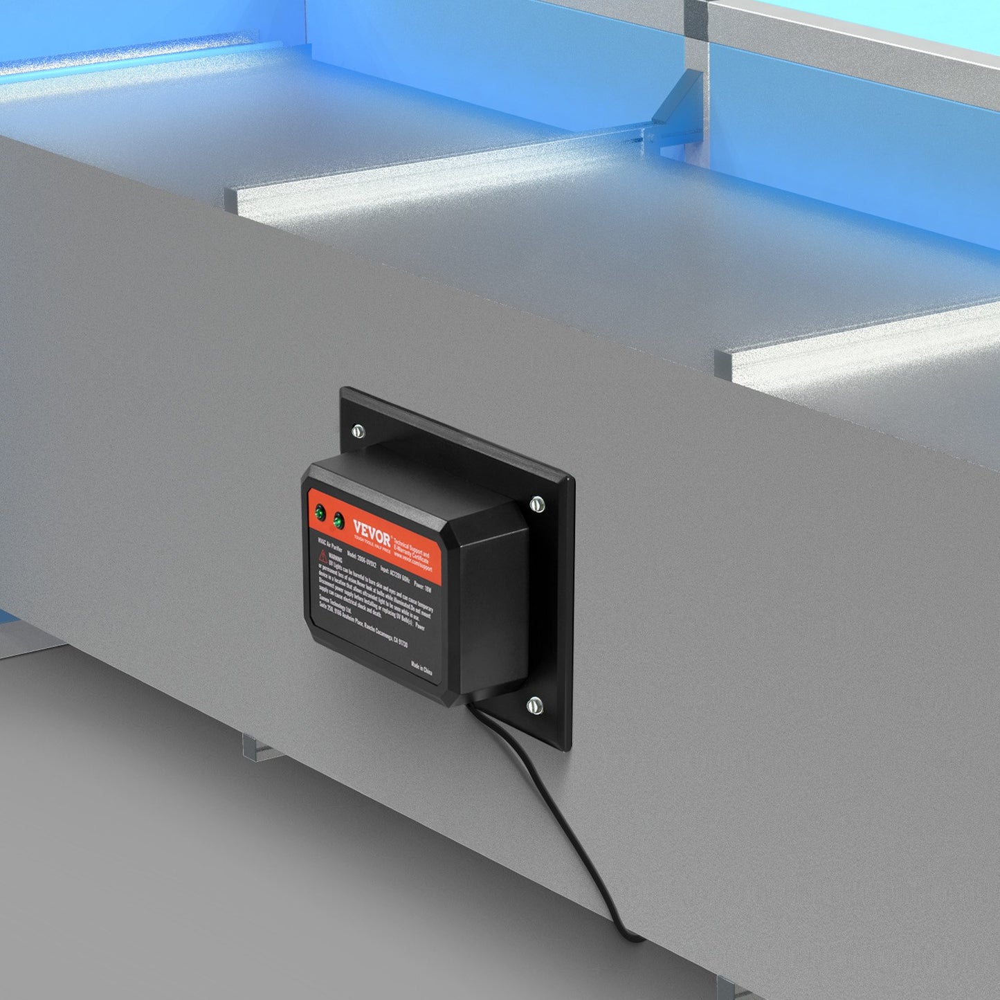 HVAC Air Purifier Whole House, 18W 7inch, UV UVC Light in Duct for Ac (Air Conditioning) Duct, Air Scrubber with 2 Replacement Bulb, HVAC UV lights for Ac Systems