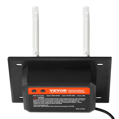 HVAC Air Purifier Whole House, 18W 7inch, UV UVC Light in Duct for Ac (Air Conditioning) Duct, Air Scrubber with 2 Replacement Bulb, HVAC UV lights for Ac Systems