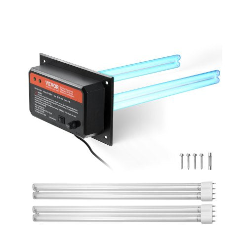 HVAC Air Purifier Whole House, 72W 16inch, UV UVC Light in Duct for Ac (Air Conditioning) Duct, Air Scrubber with 2 Replacement Bulb, HVAC UV lights for Ac Systems
