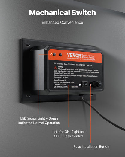 HVAC Air Purifier Whole House, 72W 16inch, UV UVC Light in Duct for Ac (Air Conditioning) Duct, Air Scrubber with 2 Replacement Bulb, HVAC UV lights for Ac Systems