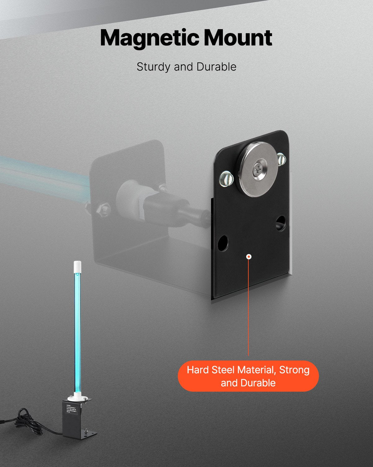 HVAC Air Purifier, 18W 14inch, UV UVC Light Coil Cleaner with Magnet in Duct for Ac (Air Conditioning) Duct, Air Scrubber with HVAC UV lights for Ac Systems