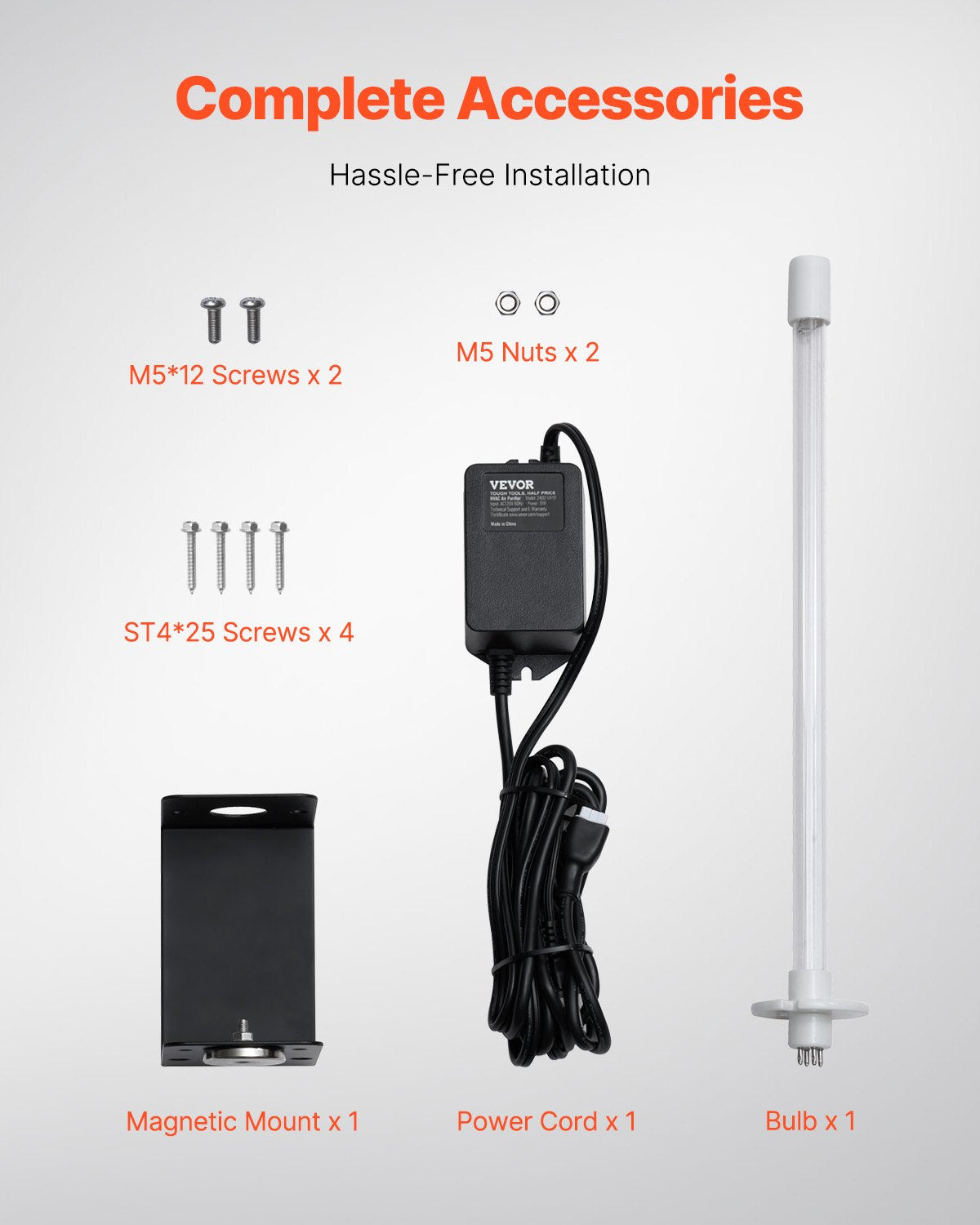 HVAC Air Purifier, 18W 14inch, UV UVC Light Coil Cleaner with Magnet in Duct for Ac (Air Conditioning) Duct, Air Scrubber with HVAC UV lights for Ac Systems