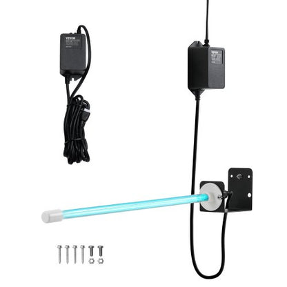 HVAC Air Purifier, 25W 17inch, UV UVC Light Coil Cleaner with Magnet in Duct for Ac (Air Conditioning) Duct, Air Scrubber with 1 Replacement Bulb, HVAC UV lights for Ac Systems