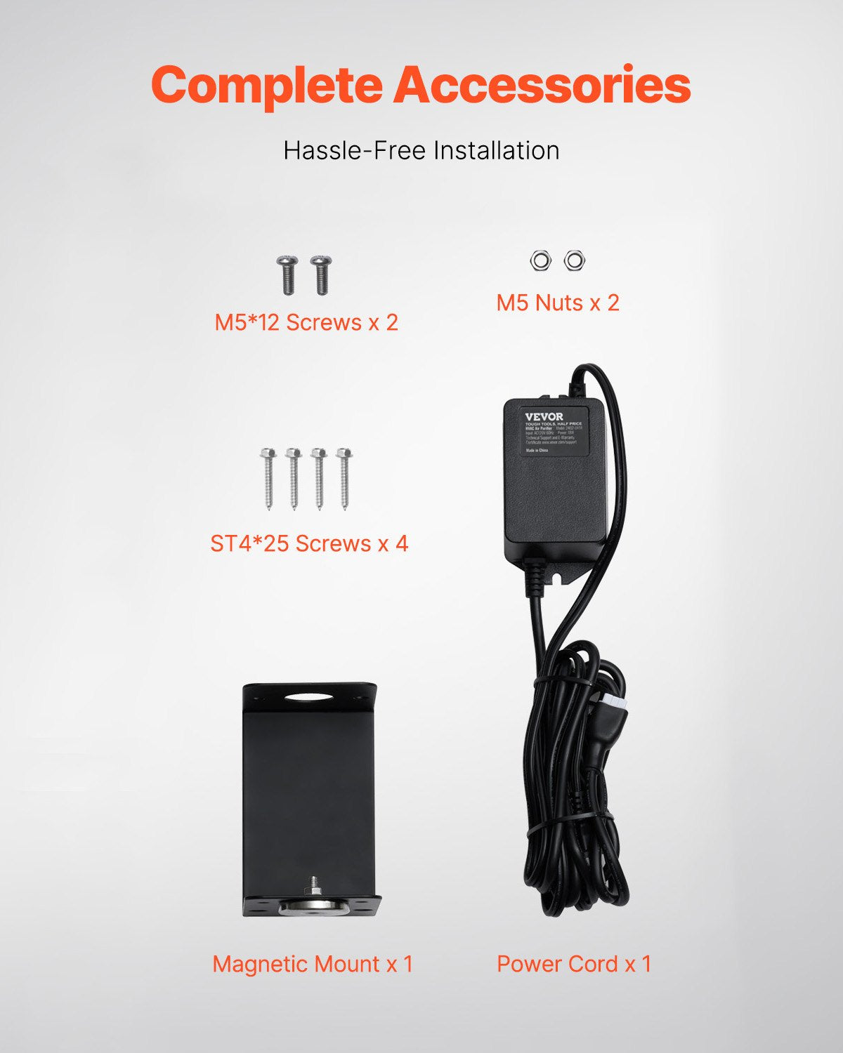 HVAC Air Purifier, 25W 17inch, UV UVC Light Coil Cleaner with Magnet in Duct for Ac (Air Conditioning) Duct, Air Scrubber with 1 Replacement Bulb, HVAC UV lights for Ac Systems