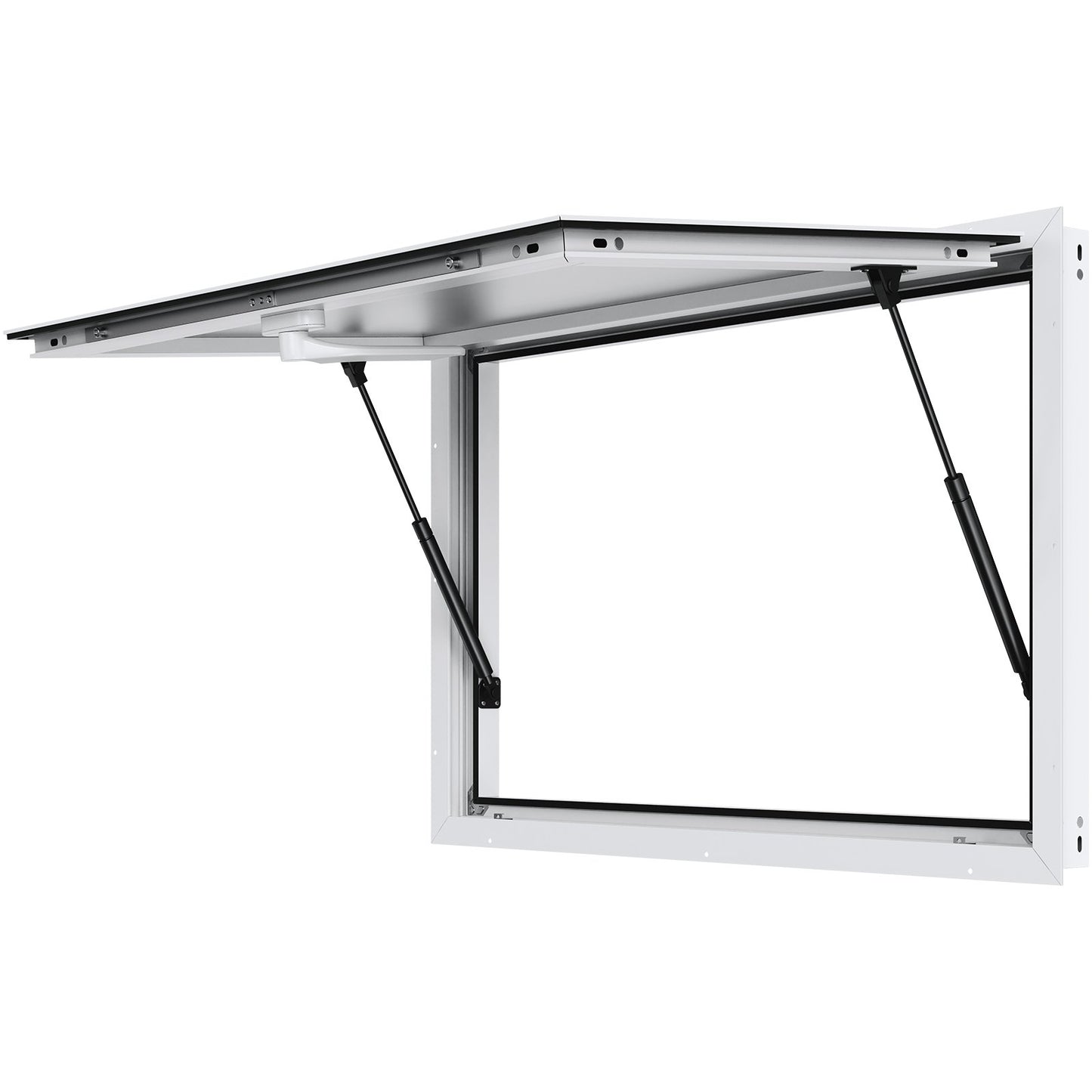 Concession Window for Food Truck, 36"x24" Aluminum Alloy Food Truck Service Window, Up to 85 Degrees Stand Serving Window with Awning Door & Drag Hook, for Food Trucks Concession Trailers