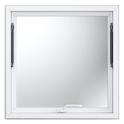 Concession Window for Food Truck, 36"x36" Aluminum Alloy Food Truck Service Window, Up to 85 Degrees Stand Serving Window with Awning Door & Drag Hook, for Food Trucks Concession Trailers