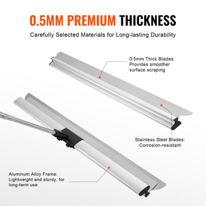 Glättmesser für Trockenbauwände, 122 cm (48 Zoll), Klinge aus Edelstahl, Korpus aus Aluminiumlegierung, professionelles Werkzeug zum Glätten von Trockenbauwänden, Glättmesser für Gipskartonplatten.