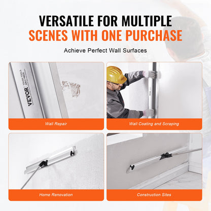 Glättmesser für Trockenbauwände, 122 cm (48 Zoll), Klinge aus Edelstahl, Korpus aus Aluminiumlegierung, professionelles Werkzeug zum Glätten von Trockenbauwänden, Glättmesser für Gipskartonplatten.