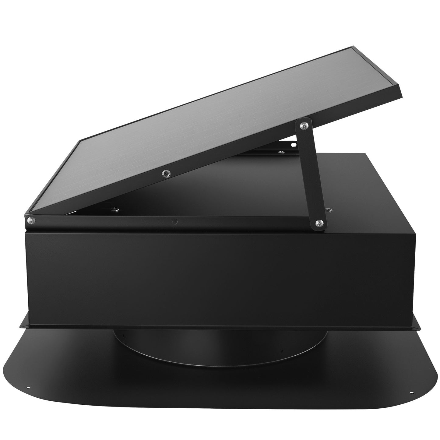 Dachbodenlüfter, 35 W, intelligenter Solar-Dachventilator mit automatischer Temperaturregelung, 2400 CFM Luftdurchsatz, integrierter bürstenloser Gleichstrommotor für Kühlung und Entfeuchtung, ohne Fernbedienung