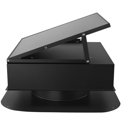 Dachbodenlüfter, 35 W, intelligenter Solar-Dachventilator mit automatischer Temperaturregelung, 2400 CFM Luftdurchsatz, integrierter bürstenloser Gleichstrommotor für Kühlung und Entfeuchtung, ohne Fernbedienung