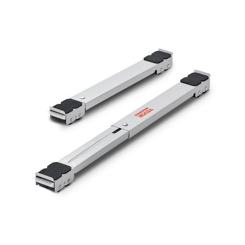 Schwerlast-Rollen für Möbel und Haushaltsgeräte, 299,4 kg Gesamttragkraft, ausziehbare Rollen für Waschmaschinen, Kühlschränke, Trockner und Geschirrspüler, weiß