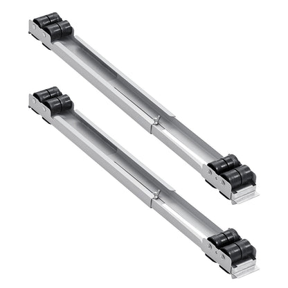 Schwerlast-Rollen für Möbel und Haushaltsgeräte, 299,4 kg Gesamttragkraft, ausziehbare Rollen für Waschmaschinen, Kühlschränke, Trockner und Geschirrspüler, weiß