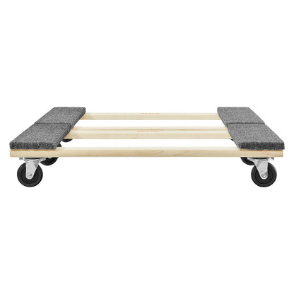 Möbelroller, je 454 kg Tragkraft, 2er-Pack, 45,7 x 76,2 cm, 20,3 x 7,6 cm PP-Lenkrollen, Schwerlast-Möbelroller für Hartholzmöbel, Umzugswagen, Transportwagen mit Rädern für schwere Möbel