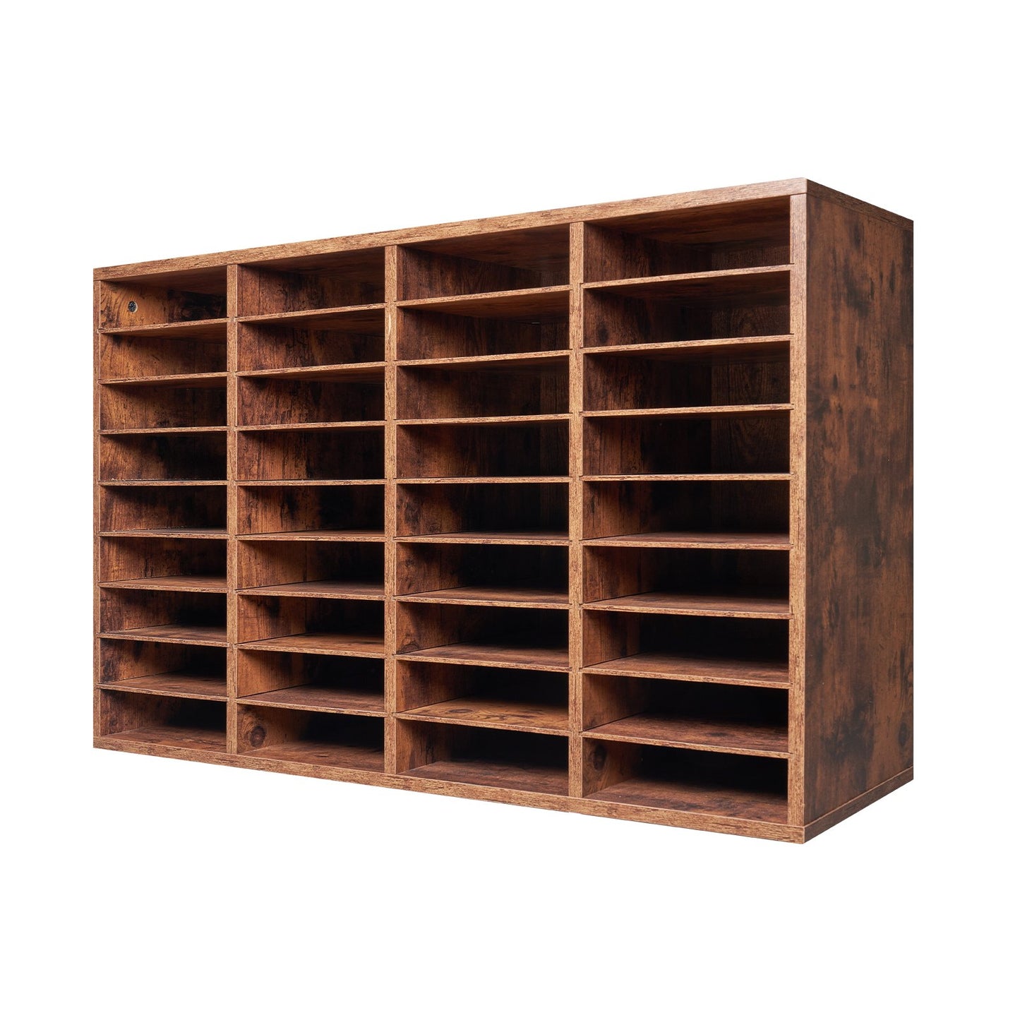 Briefkasten mit 36 ​​Fächern und herausnehmbaren Regalböden, geeignet für Büro, Zuhause und Klassenzimmer, dunkelbraun