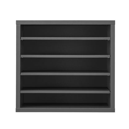 Briefkasten mit 5 Fächern und verstellbaren Regalböden, aus mitteldichter Faserplatte (MDF) gefertigt, ideal für Büro, Zuhause oder Klassenzimmer, zur Aufbewahrung von Akten, Dokumenten und Papieren, Grau