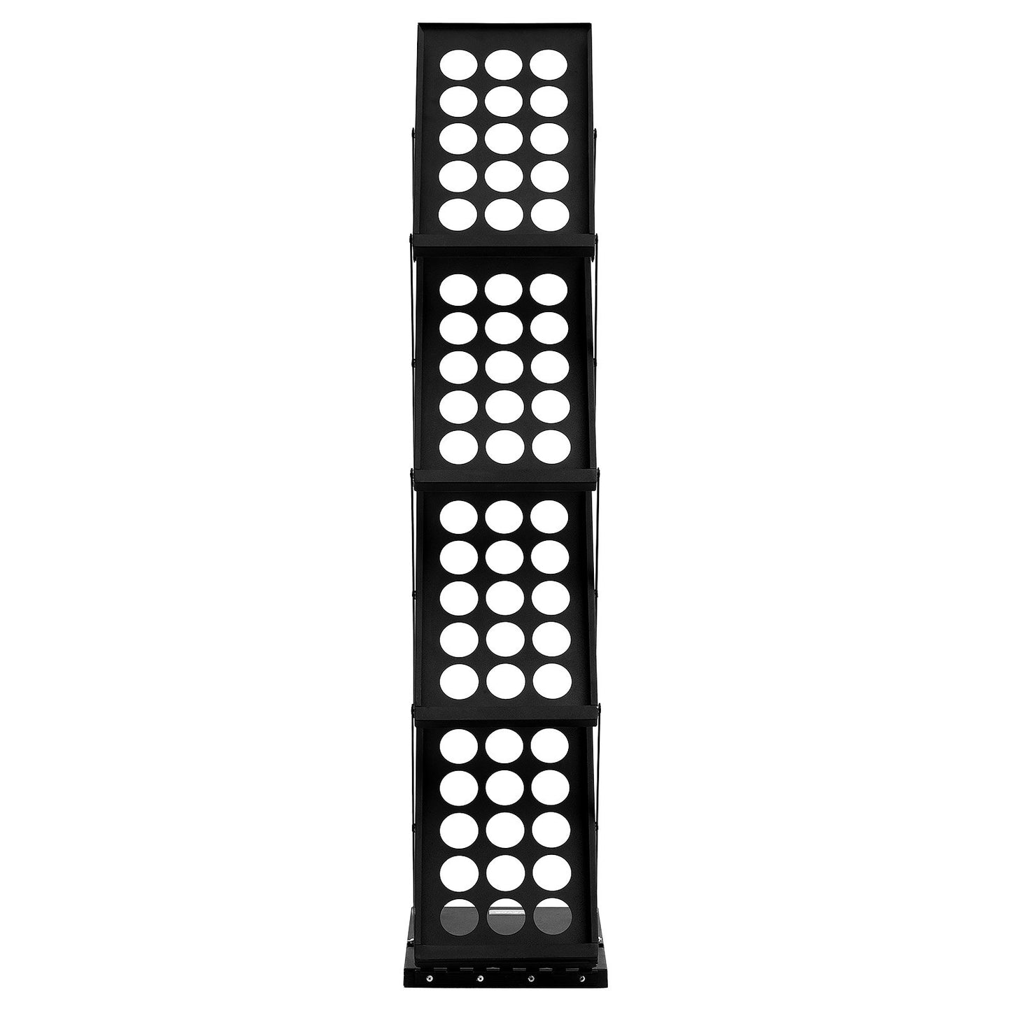 Faltbarer Zeitschriftenständer. 4-stufiger Prospektständer, tragbarer Katalog- und Broschürenhalter mit Tragetasche für Büro, Messen und Ausstellungen, 4 Fächer