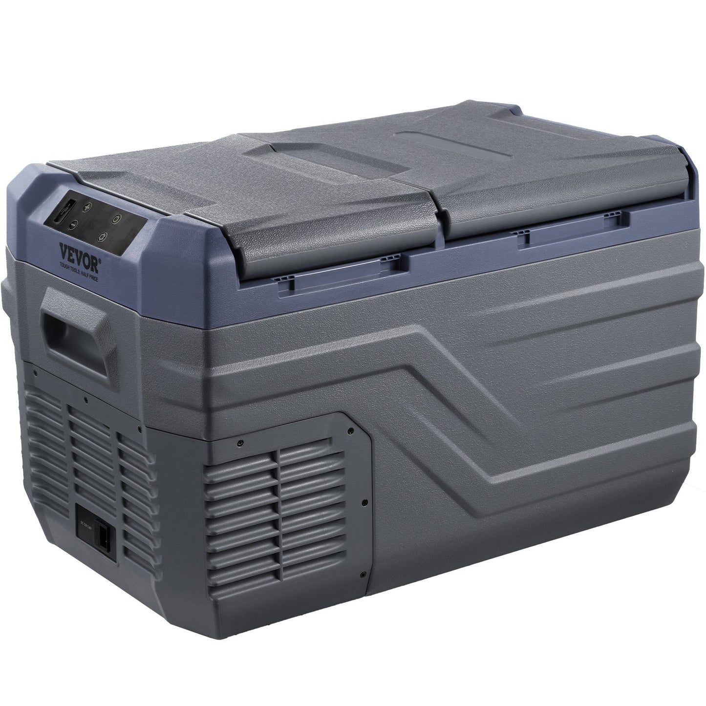 Autokühlschrank, 12-Volt-Kühlschrank, 25 Liter, tragbarer Gefrierschrank mit zwei Temperaturzonen, einstellbarer Temperaturbereich von -20 °C bis 20 °C, 12/24 V DC und 100–240 V AC Kompressorkühler für Outdoor, Camping und Wohnmobil