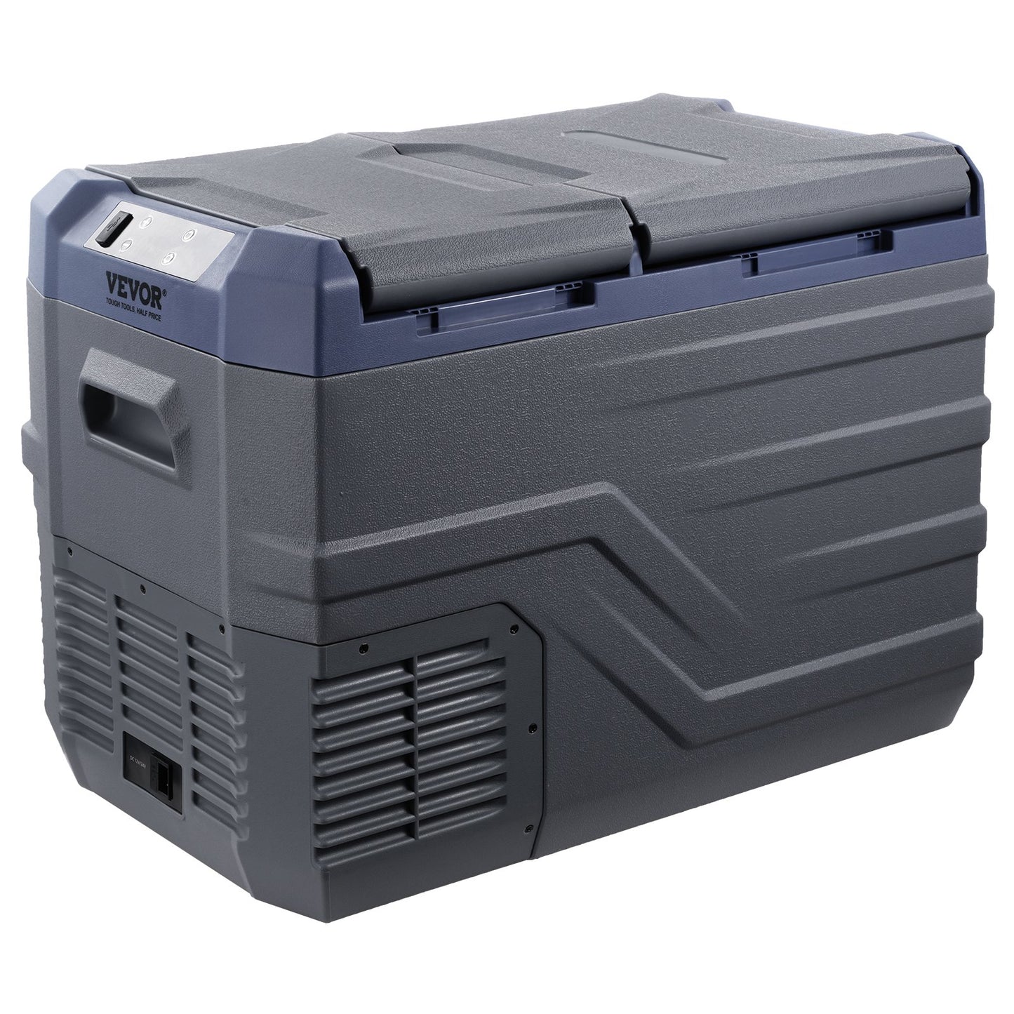 Autokühlschrank, 12-Volt-Kühlschrank, 32 Liter, tragbarer Gefrierschrank mit zwei Temperaturzonen, einstellbarer Temperaturbereich von -20 °C bis 20 °C, 12/24 V DC und 100–240 V AC Kompressorkühler für Outdoor, Camping und Wohnmobil