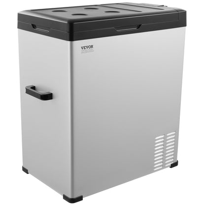 Autokühlschrank, 12-Volt-Kühlschrank, 70 Liter, tragbarer Gefrierschrank mit einer Temperaturzone, einstellbarer Temperaturbereich von -20 °C bis 20 °C, 12/24 V DC und 100–240 V AC Kompressorkühler für Outdoor, Camping und Wohnmobil